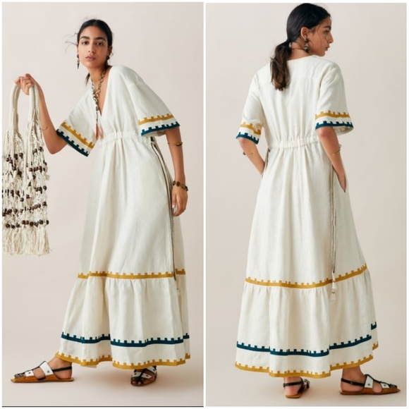 zara studio embroidered dress